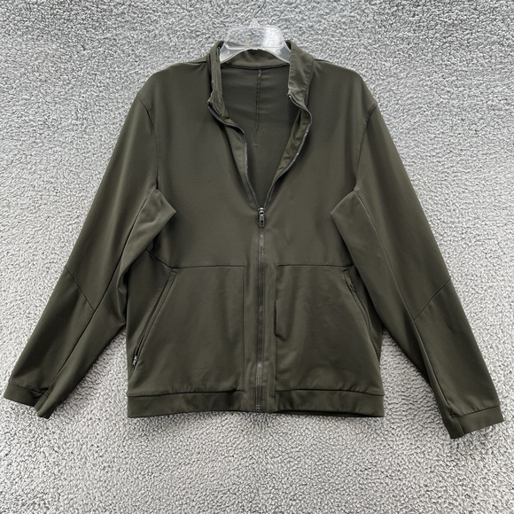 lululemon athletica Other - Lululemon Jacket Mens Large Green Division Track Jacket Full Zip Pique Casual